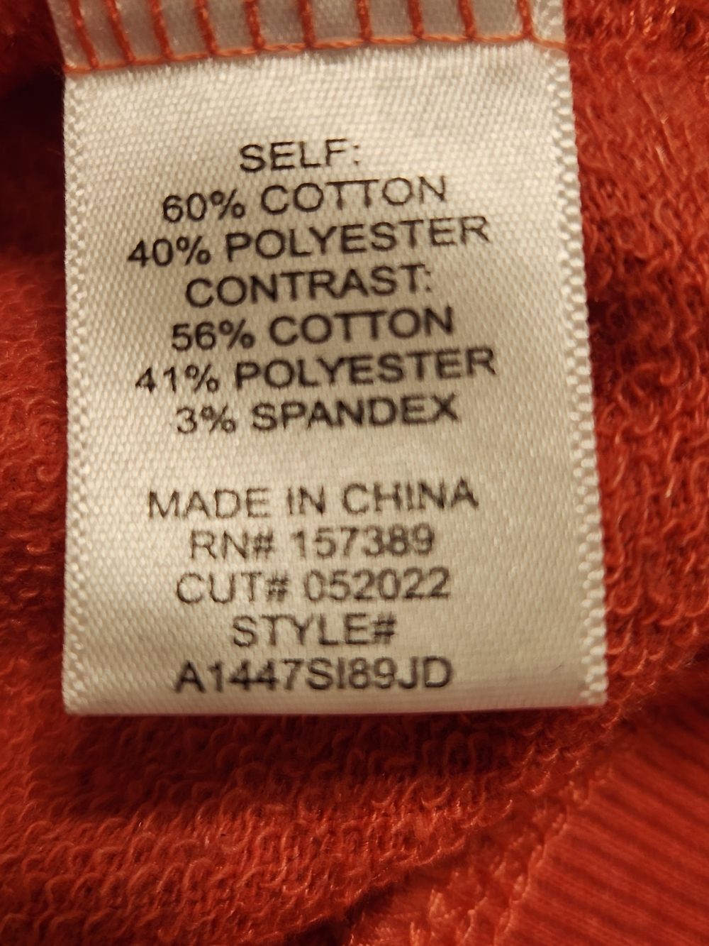 Altar’d State Raglan Sweatshirt - Rust Orange XS - Picture 4 of 8